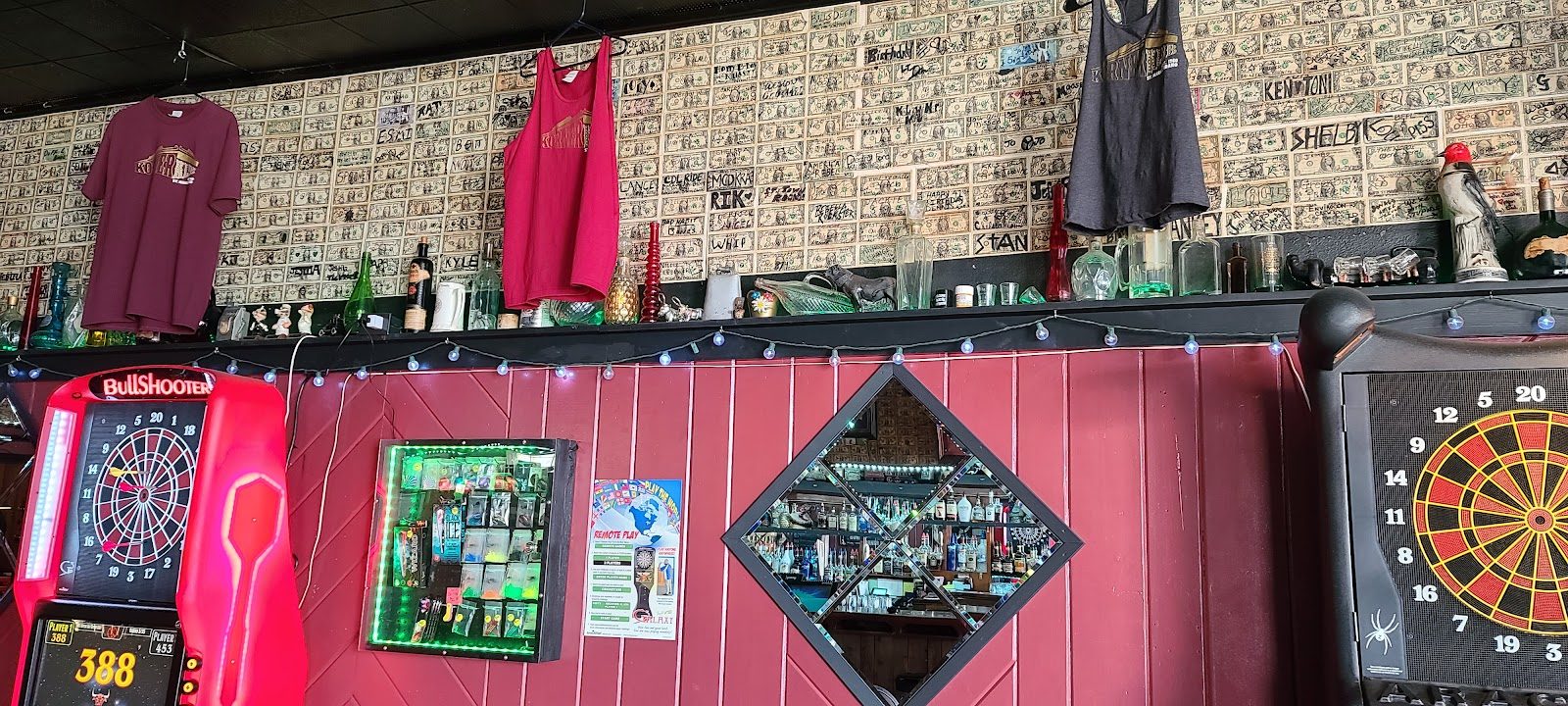 Dart boards and games at the Korner Klub